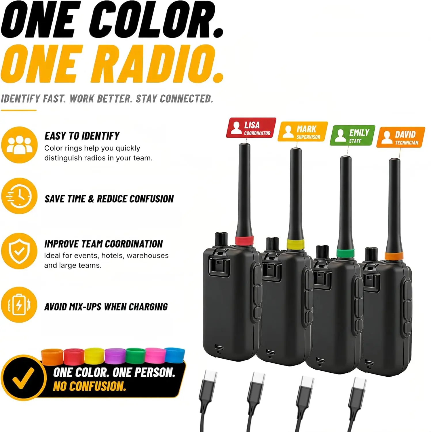 Durable Black Silicone Protective Case with Colored Antenna Rings