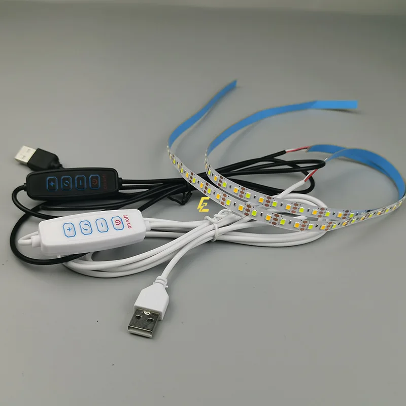 5V USB Light Painting Two-Color Temperature 2835 Led Strip Variable with Three Colors Electrodeless Dimming Luminous Paint Strip