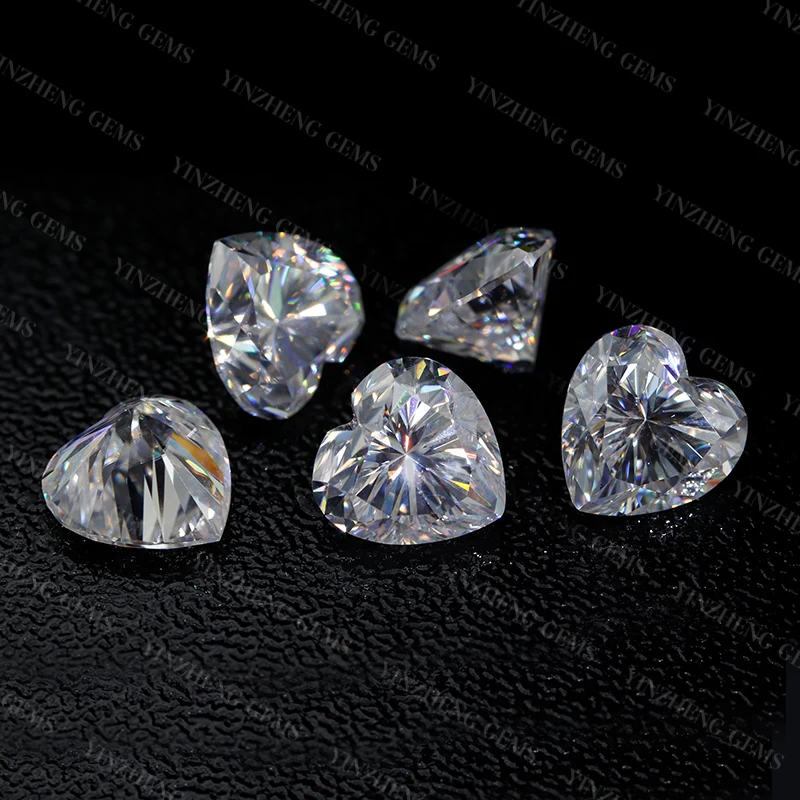Heart Shape 6A Grade D Color Moissanita Pass Diamond Tester With GRA Certificate Loose Moissanite Stone