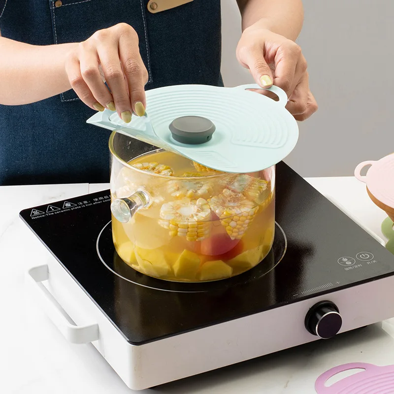 Kitchen Household Cutlery Silicone Fresh-Keeping Cover Large, Small And Medium-Sized Sealed Spill-Proof Dustproof Pot Cover 1Pc