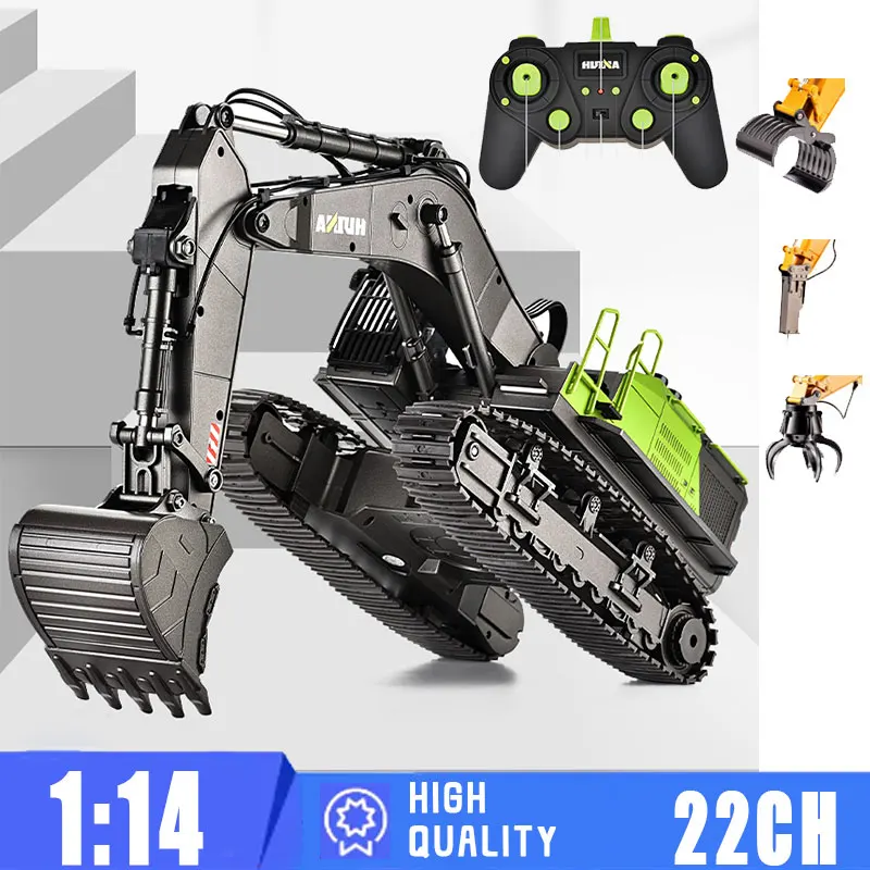 1:14 RC Alloy Excavator 22CH Big Screw drive Simulation Excavator Remote Control Track Engineering Vehicle Toy boy rc trucks rc construction toy