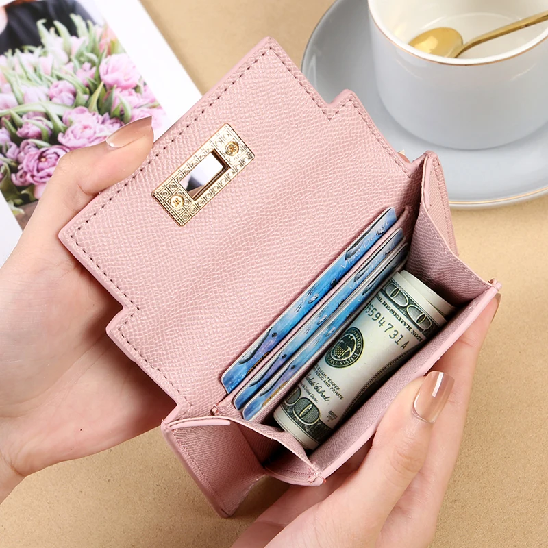 New Solid Color High Appearance Storage Wallet Fashionable Girl Cute Advanced Zero Wallet 5