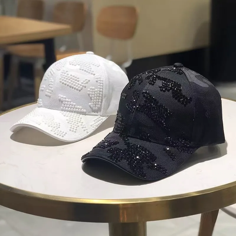 Neue Entenmütze für Herren und Damen, Frühling und Herbst, Outdoor-Freizeitmütze mit Diamanten, koreanische Version, Baseballkappe mit Schirm