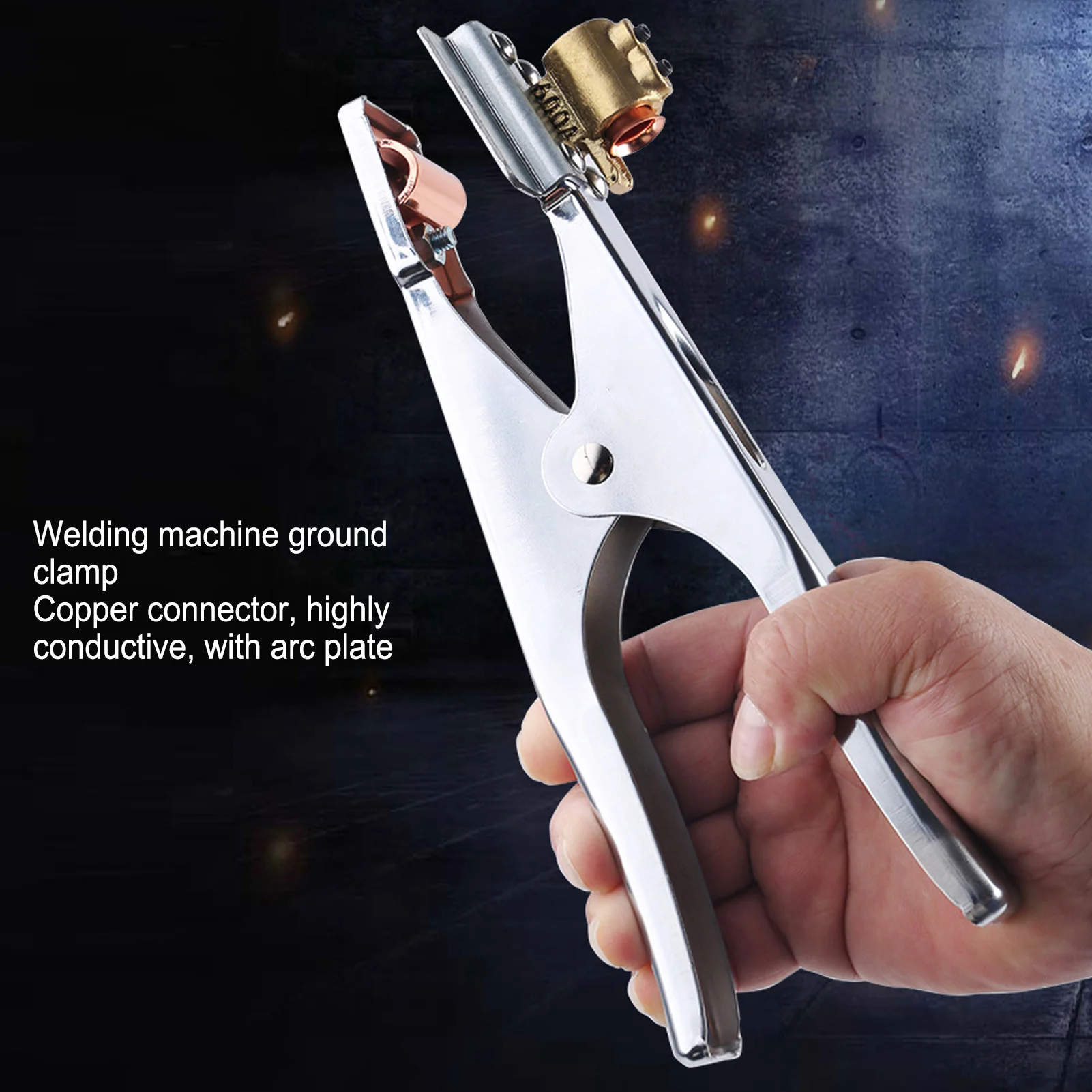 Grounding Work Clamp 300A Welder Welding Earth Clamp Iron Plated for Soldering Welding Ground Grounding Work