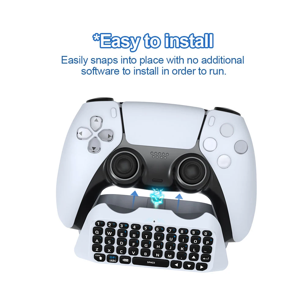 Mini Gamepad with Keyboard 3.5mm Wireless TYPE-C Charging Bluetooth-compatible 3.0 Chat Pad for Sony PS5 Controller Mount Keypad