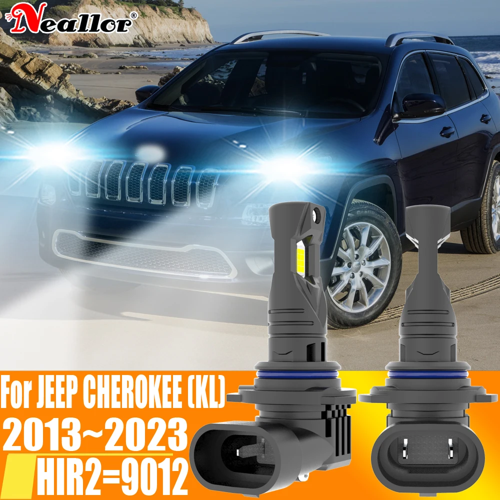 

2 шт., Автомобильные светодиодные лампы 9012 K 12 В 55 Вт для Jeep Cherokee 6000 ~ 2013