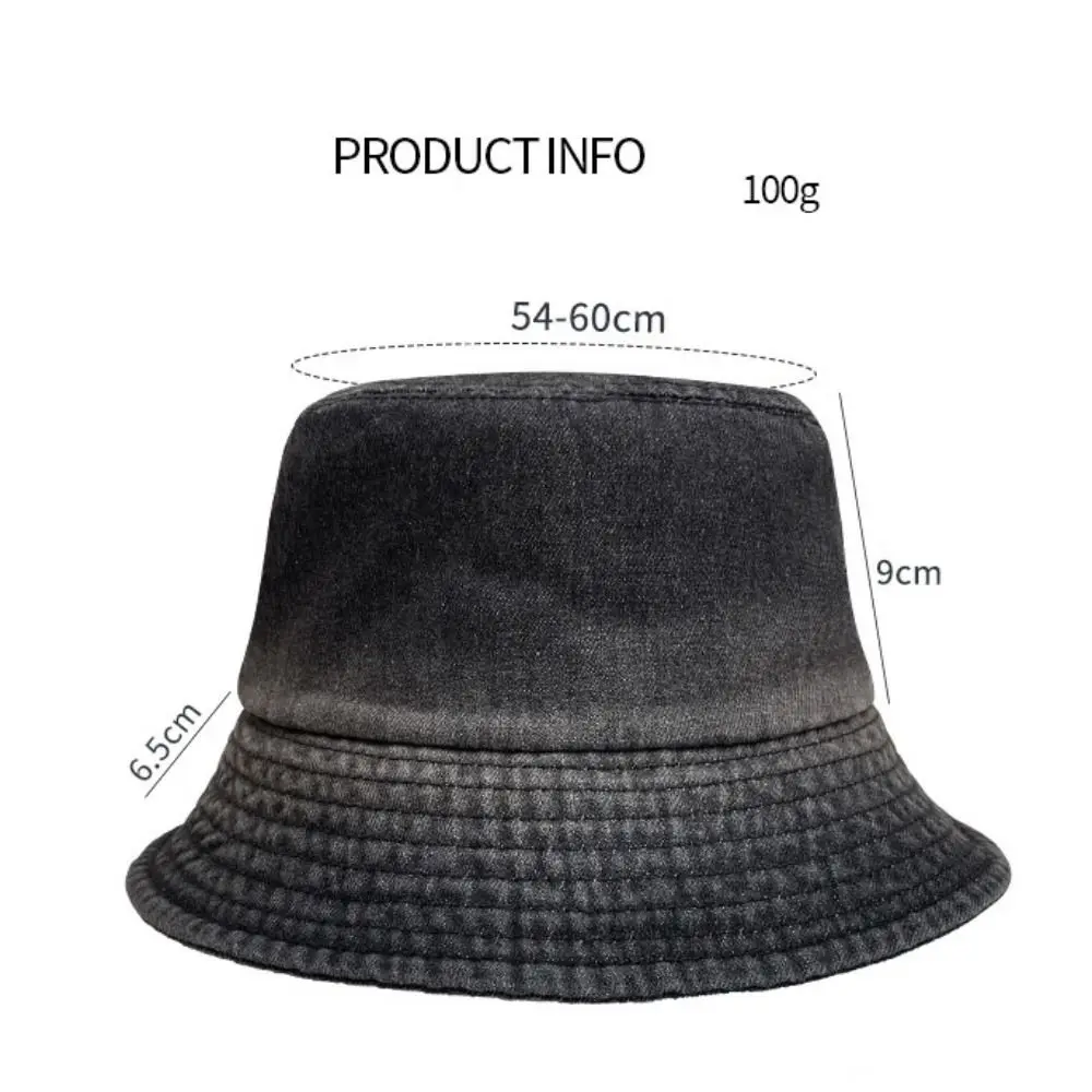 Solid Color Cotton Bucket Hats Unisex Summer Sunscreen Panama Hat High Quality Men Denim Beach Cap Outdoor Fisherman Hat
