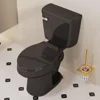 Two Piece Elongated Toilets ADA Chair Comfort Height 16.5" Powerful Single Flush 1.28 GPF 12” Rough in With Side Trip Lever 2