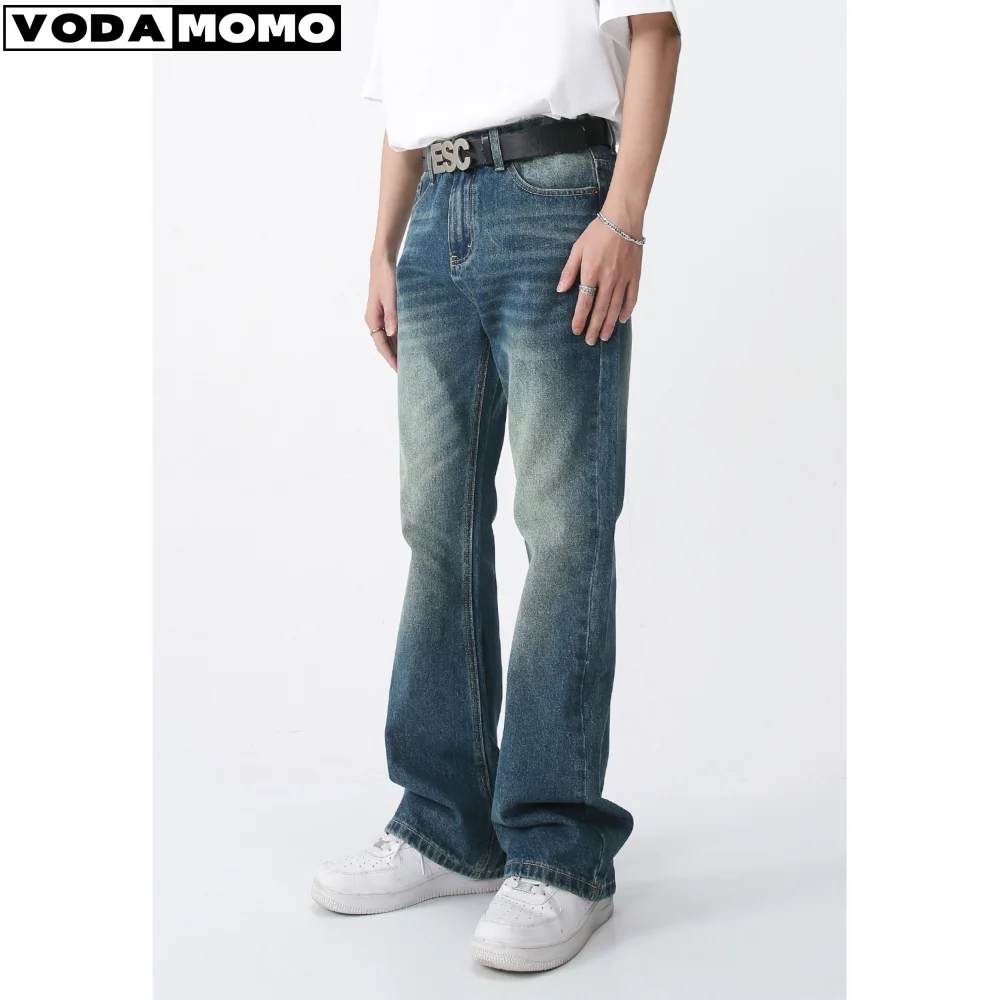 

Retro Wash Wide Leg Blue Jeans Men Streetwear Baggy Denim Pants Male Slacks jeans for men jeans baggy hosen y2k jeans
