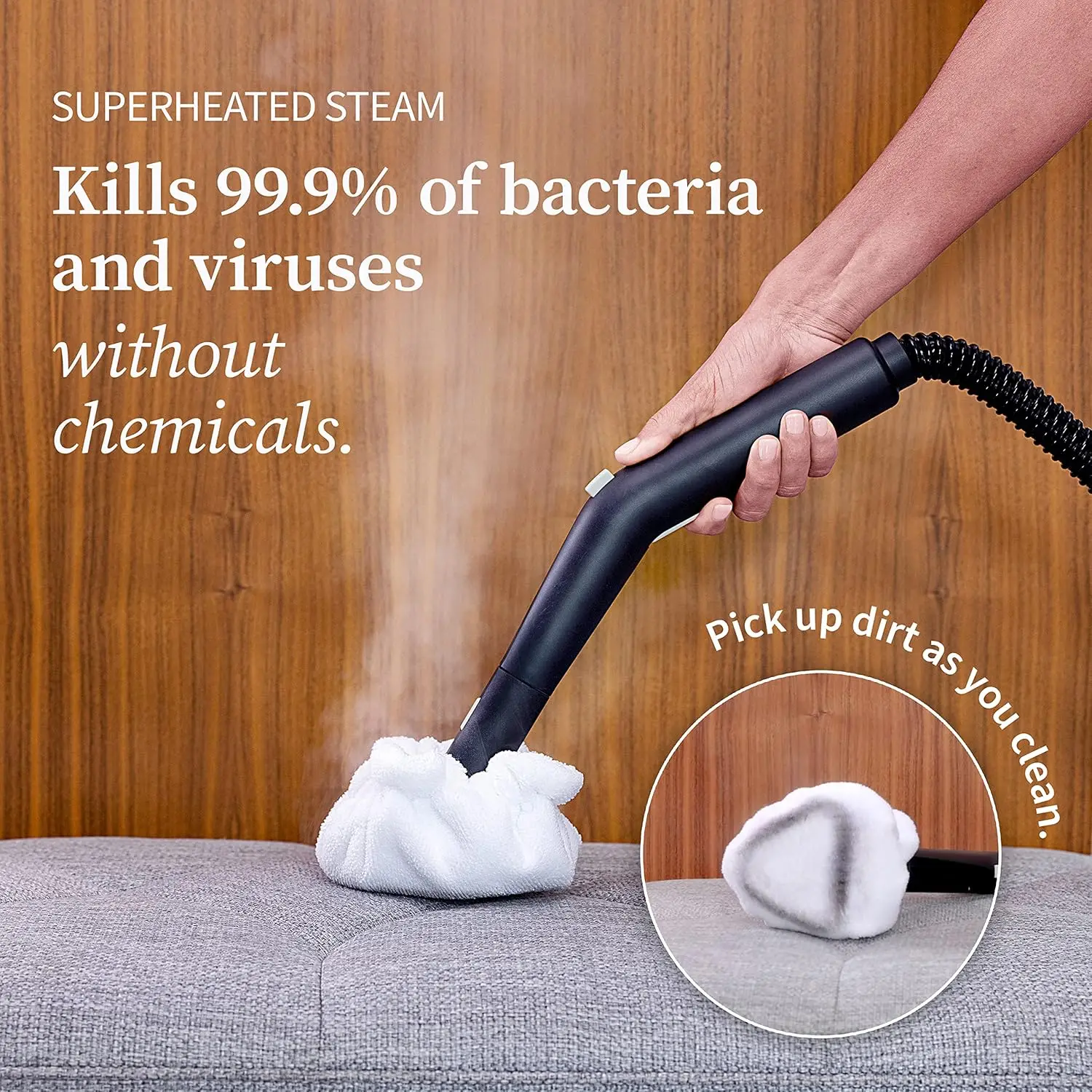 Neat Steam Cleaner Powerful Multipurpose Portable Steamer for Floors, Cars, Tiles Grout Cleaning Chemical Free Disinfecti 3