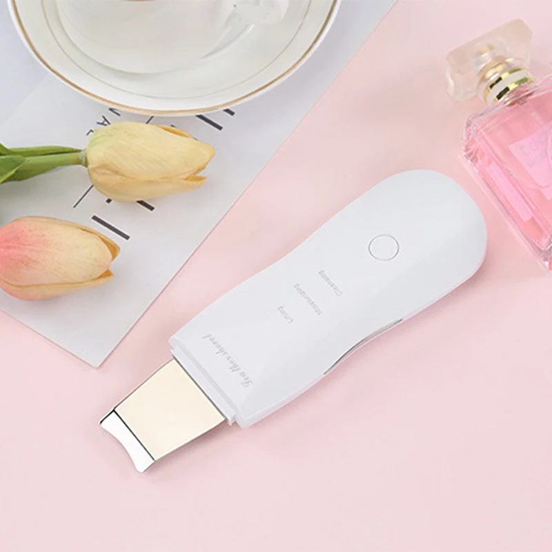 Ultrasonic Skin Scrubber Deep Face Cleaner Peel Spatula Facial Pore Cleaner Facial Skin Scrubber