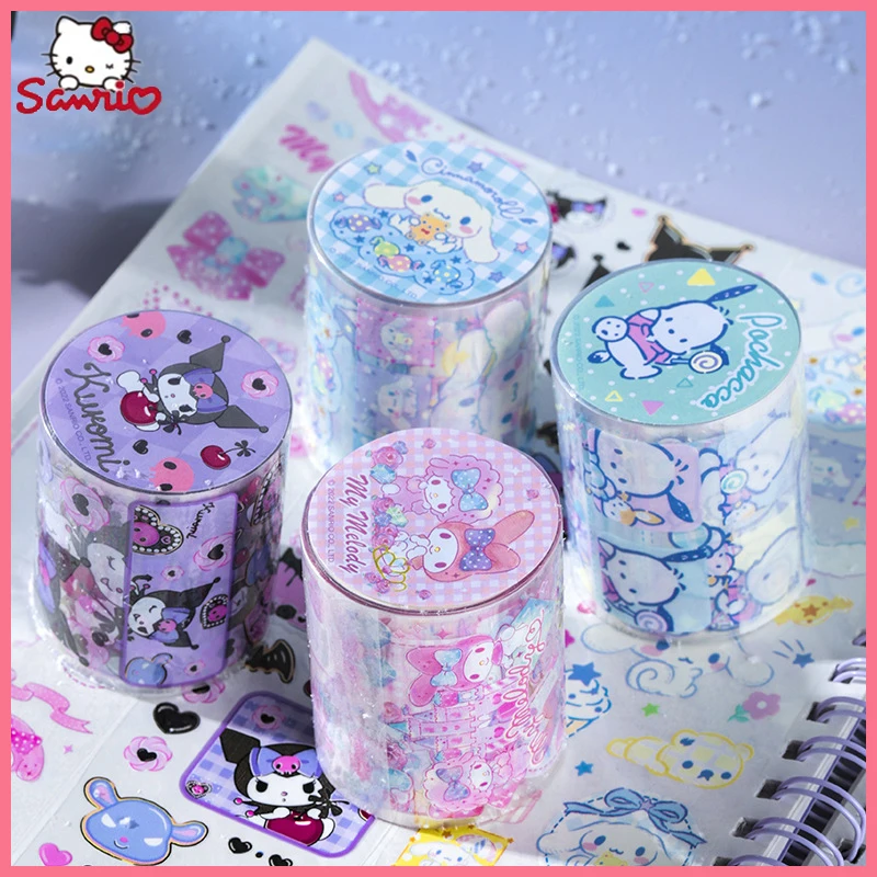 sanrio-genuine-license-good-time-series-creative-cute-cartoon-pet-tape-student-stationery-tent-waterproof-sticker-decoration