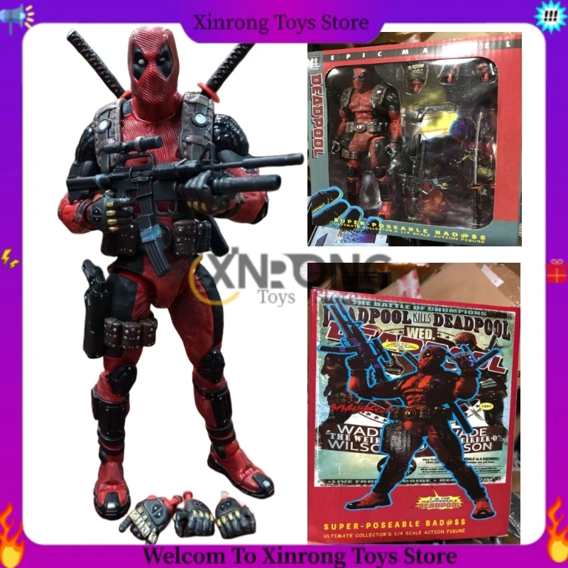 

18cm Neca Epic Deadpool X-men Action Figure Variant Marvel Super Heroes Dead Pool With Weapons Figurine Christmas Gifts Toys