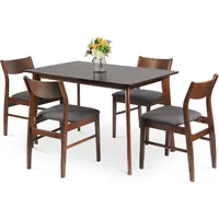 Dining Table Set for 4, Mid Century Dining Set, Kitchen Table and Chairs for Breakfast Nook and Small Space, Dinner Table 1