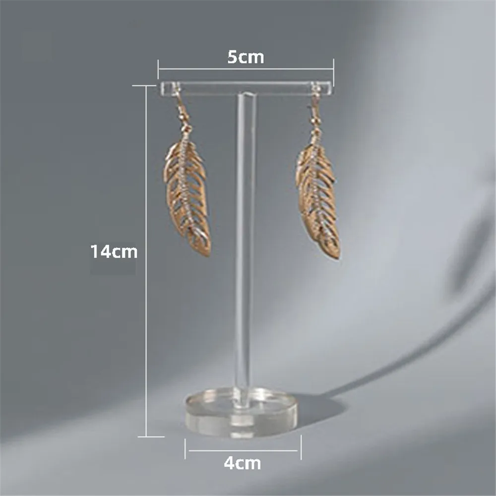 Présentoir à Bijoux En Acrylique Transparent - Support En T Pour Boucles D'Oreilles, Colliers & Bracelets (Lot De 2)
