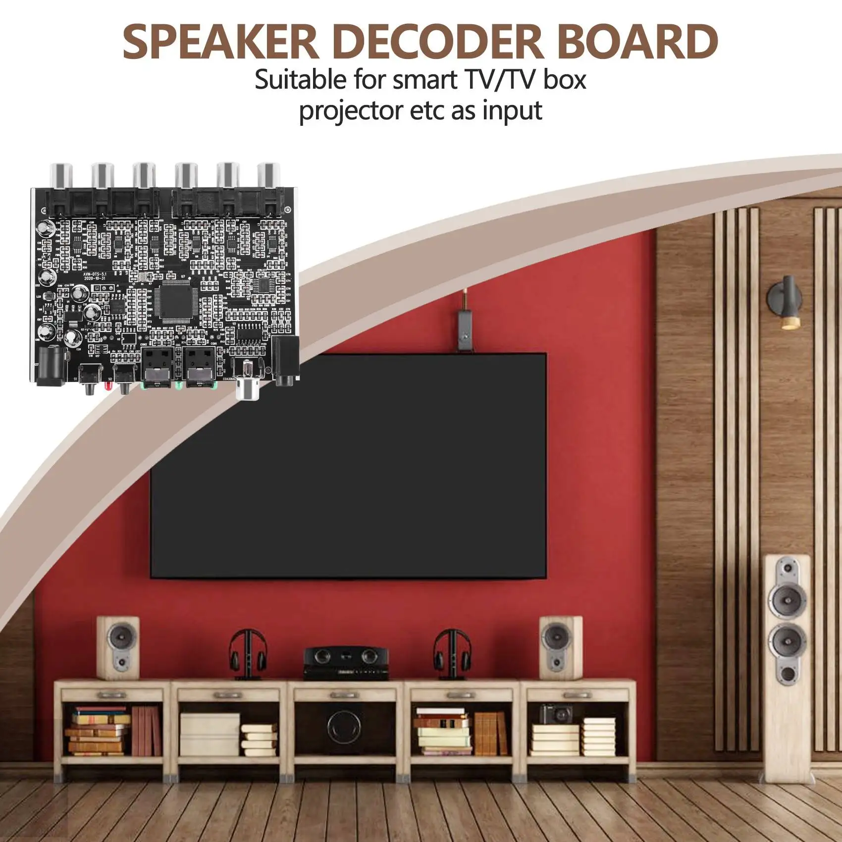 DAC Module 5.1 Channel AC-3 PCM Digital DTS RCA HiFi Decoding Board_OFSS