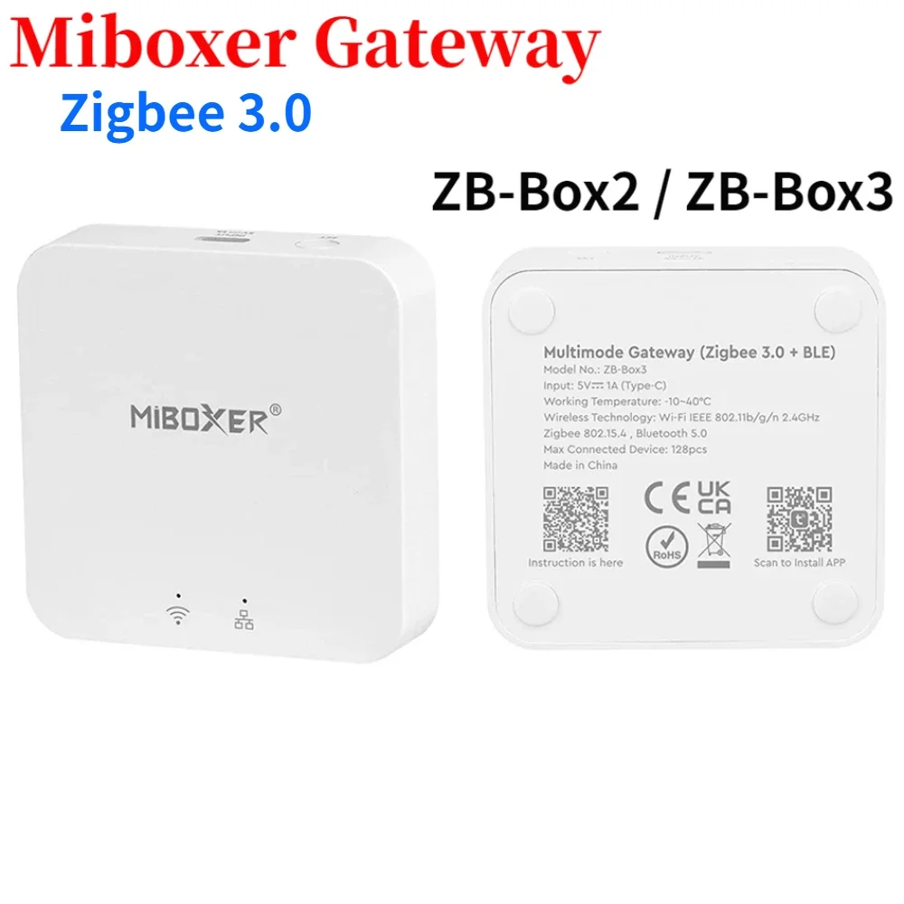 

Miboxer WiFi Smart Zigbee 3.0 Gateway ZB-Box2 / ZB-Box3 Bluetooth-Compatible Mesh Multimode Support App Control Voice Control