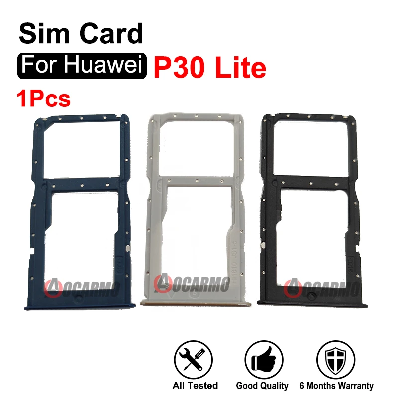 Per Huawei P30 Lite P30Lite Sim Card Vassoio Slot Holder Parti Di Ricambio Blu Nero Bianco