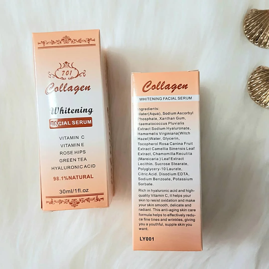 Collagen Plus Vitamin C Vitamin E Rose Hips Green Tea Whitening Facial Serum 30ml 4