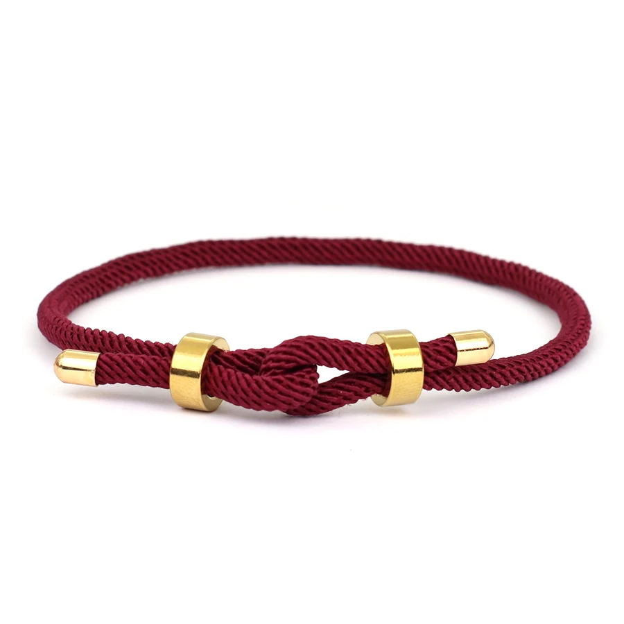 Neue Einstellbare String Armband Luxus Gold Farbe Edelstahl Schnalle Charme Armband Accesorios Hombre Lokomotive Schmuck – Detail 12