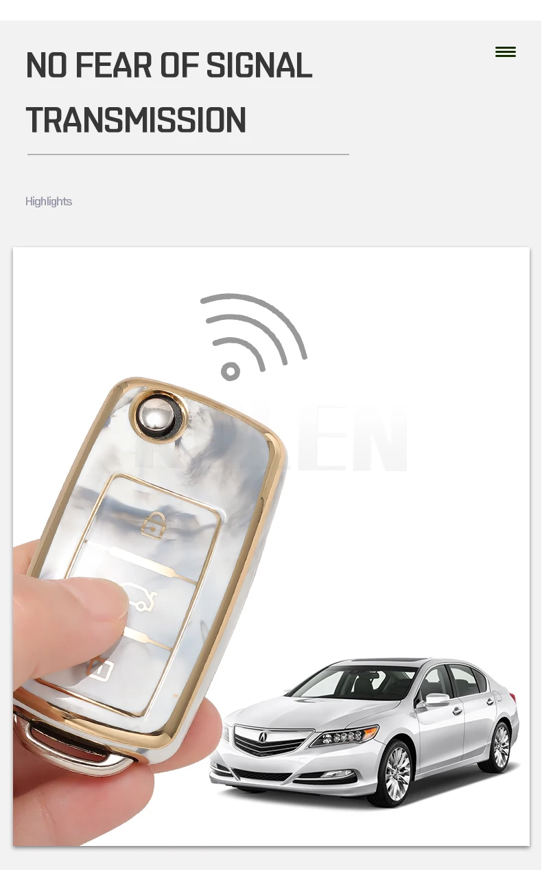 Nuovo TPU Car Flip Key Case Cover Shell per Volkswagen VW Polo Golf Passat Tiguan Beetle Caddy per Skoda Octavia Seat Leon Altea - S340c77ba7d3d40f5a015e0f5122762edb