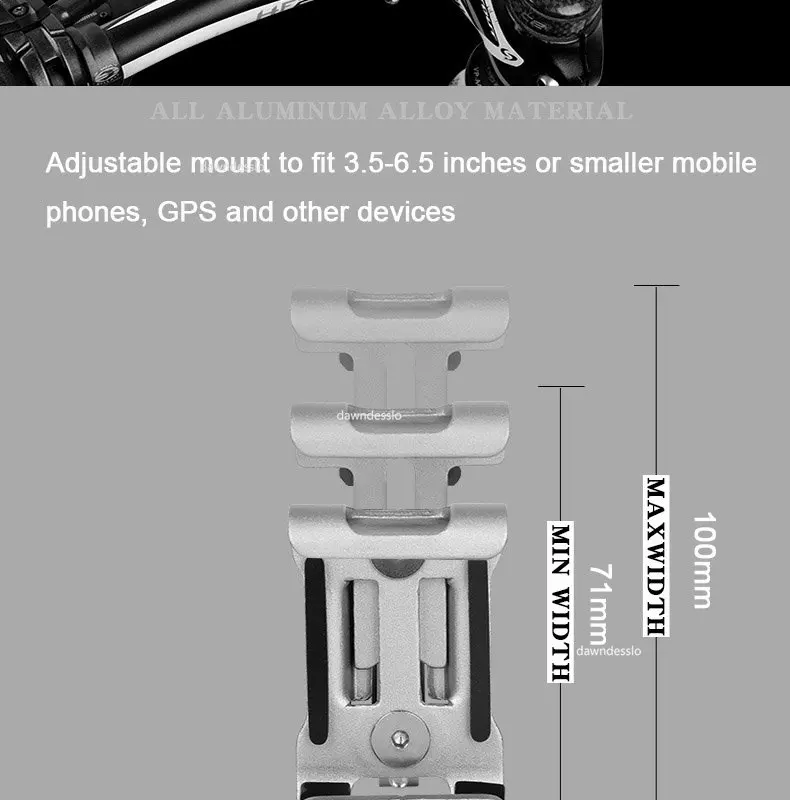 S340ca5ece04a4ddfad42ef7f468b5196B Metal Motorcycle Bike Phone Holder Aluminum Alloy Anti-slip Bracket GPS Clip Universal Bicycle Phone Stand for all Smartphones Mallzona