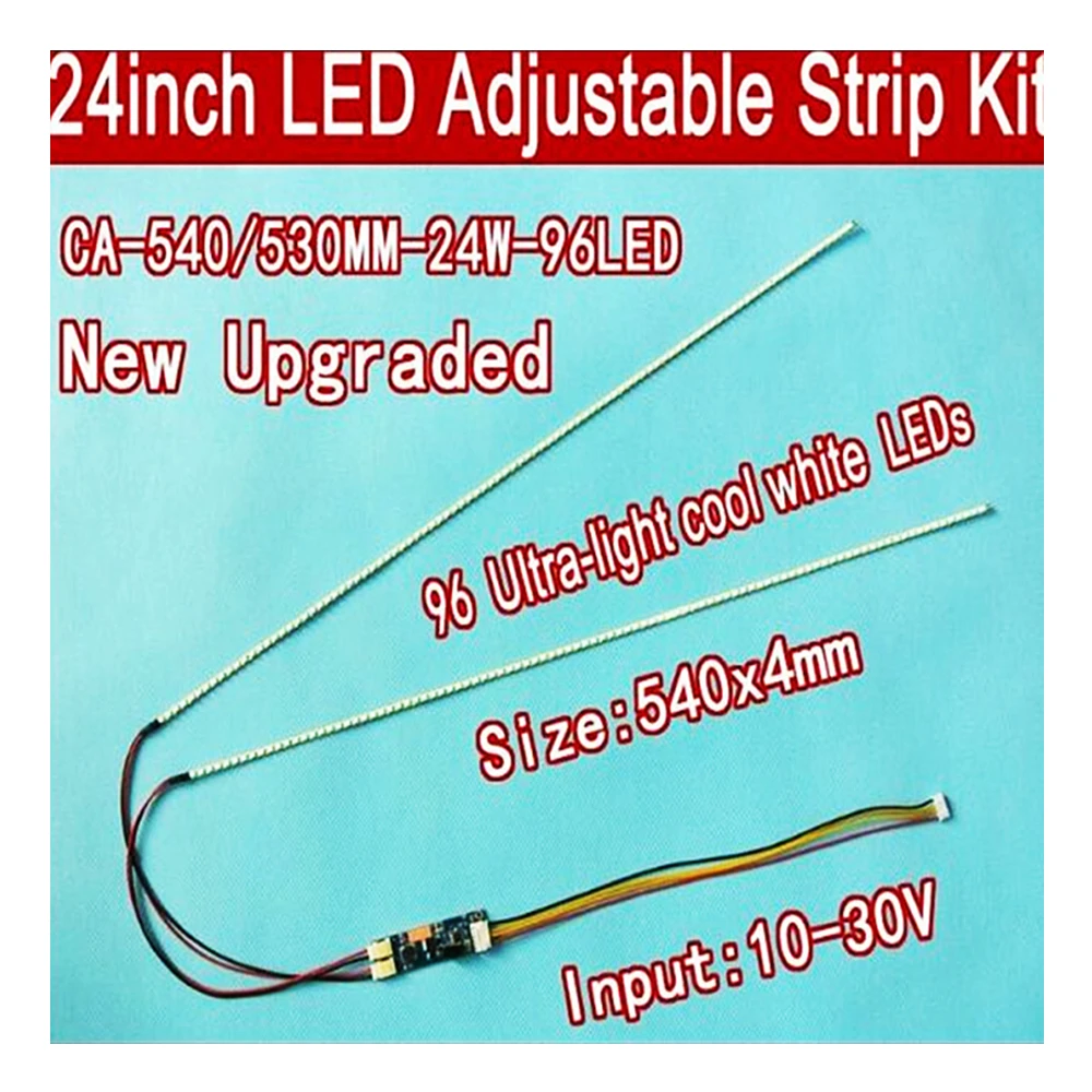 5pcs 540mm Adjustable Brightness Ccfl Led Backlight Strip Kit,update 24inch Lcd Monitor To Led
