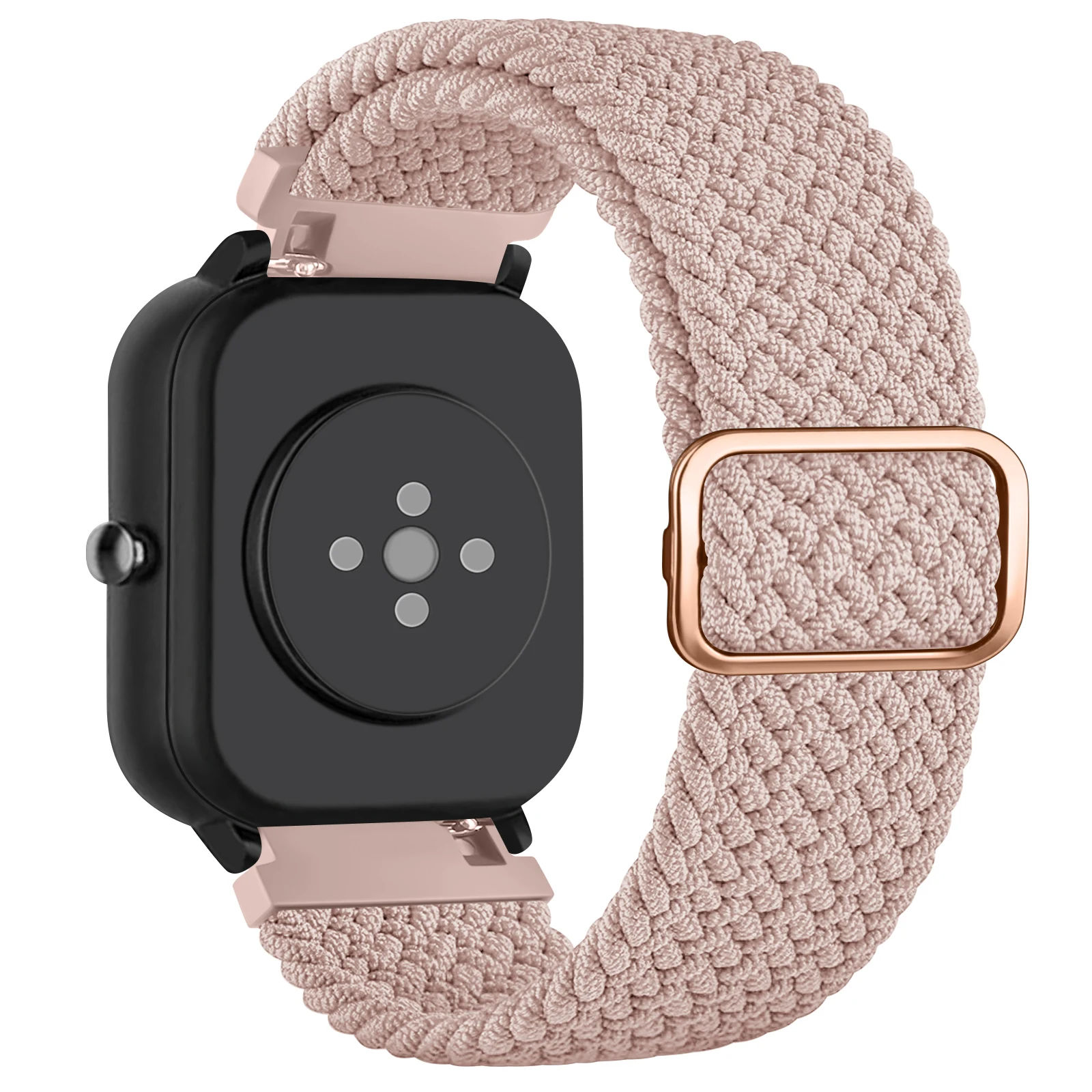 20mm Elastic Weave Smartwatch Strap, Adjustable and Comfortable Band