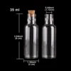 20pcs 35ml size 30*90*11mm Transparent Glass Wishing Bottles with Cork Stopper Empty Spice Jars Vials Christmas Wedding gift 2