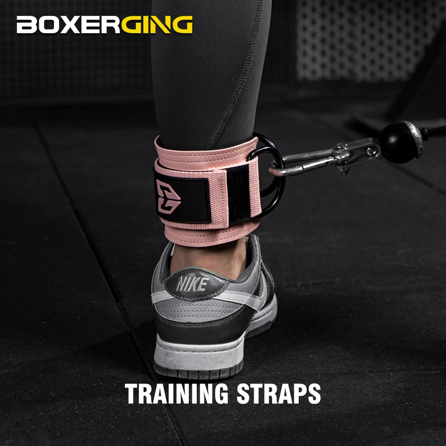 1Pcs Leather Fitness Ankle Straps Adjustable D-Ring Foot Support Cuffs Gym Leg Strength Workouts Pulley Buckle Sports Feet Guard ankle support,ankle straps,fitness ankle straps,ankle support brace,ankle wrist cuffs