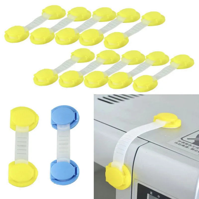 

10Pc Drawer Safety Cupboard Fridge Cabinet Plastic Lock Brain Game