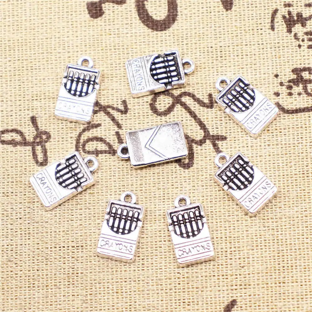 

Cigarette Case Charms Woman Pendant Antiqu 9X17mm Antique Silver Color 10 Pieces