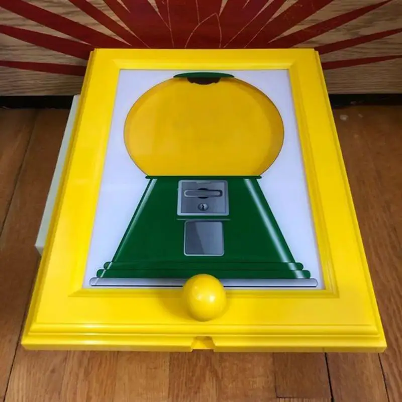 Candy Dispenser Picture Frame Rotating Gumball Dispenser Multi-purpose Easy Restock Decorative Art Photo Frames For Living Room