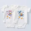 Cartoon Daisy and Duck Print Disney Baby Romper Newborn Baby Boys Girls Clothes Baby Jumpsuit Cute Casual Baby Bodysuit 2