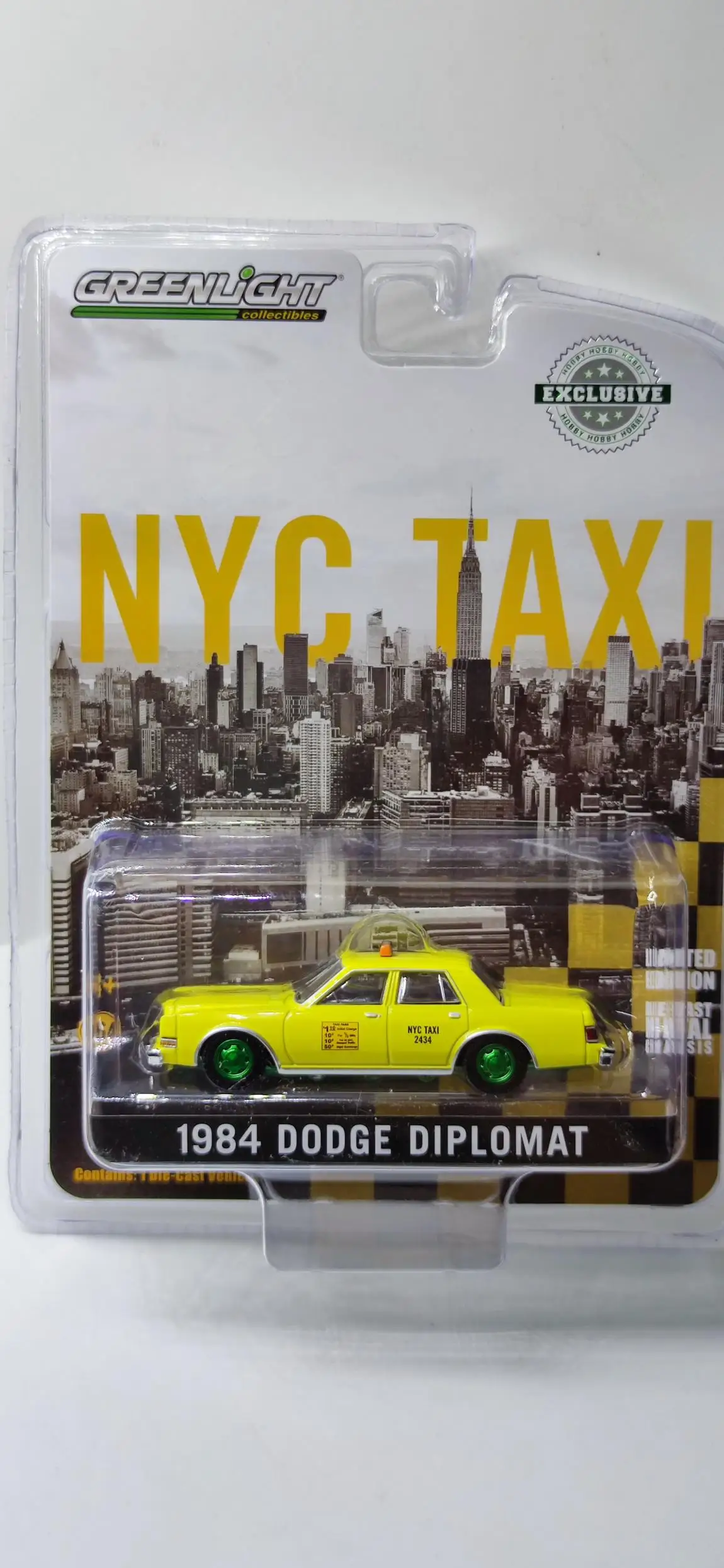 

Nicce 1:64 1984 Dodge Diplomat- NYC Taxi Green Machine Version Diecast Metal Alloy Model Car Toys for Collection Kids Toy Gifts