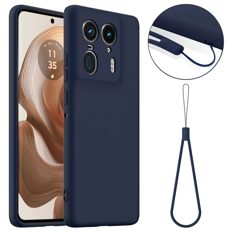 Magnetic Soft Liquid Silicone Strap Case with Microfiber Lining