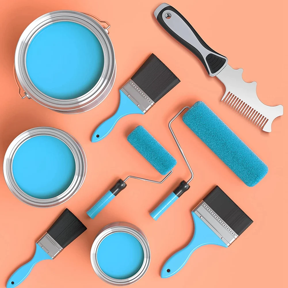 Paint Brush Cleaner 4 in 1 Paint Brush Comb, Brush Roller Cleaner Tool Painters Comb for Sufficient Cleaning and Maintaining