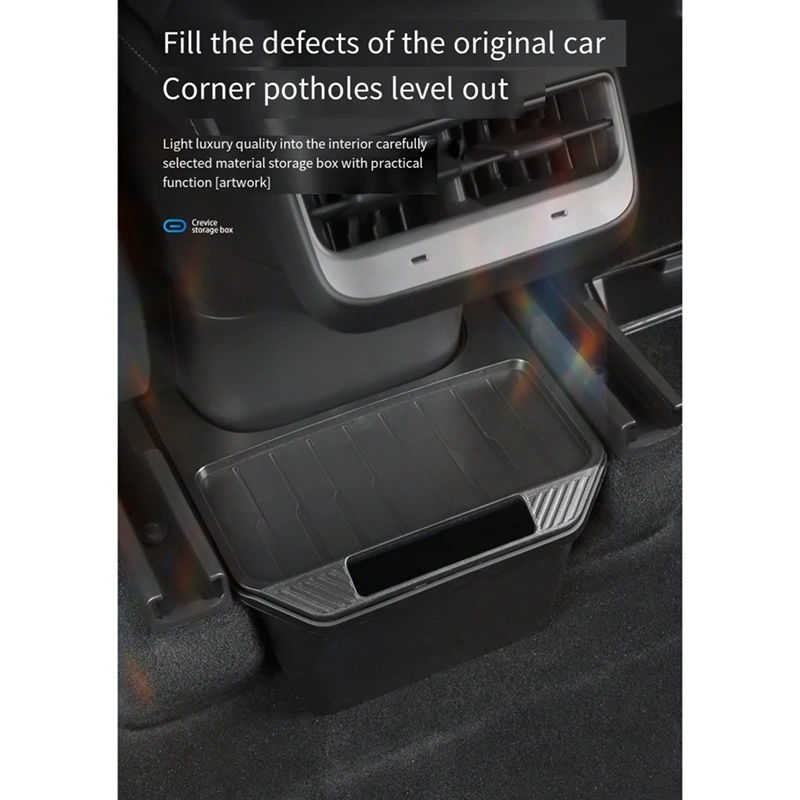 Rear Seat Storage Box Car Storage Box Car Trash Can For Tesla Model Y Decoration Parts Accessories