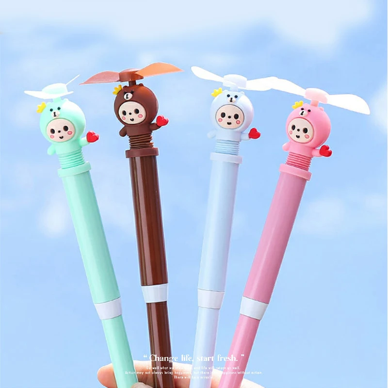

Fan Pen Creative Cute Pen Cartoon Fan Pen Portable Black Ballpoint Pen Fan As A Gift For Students