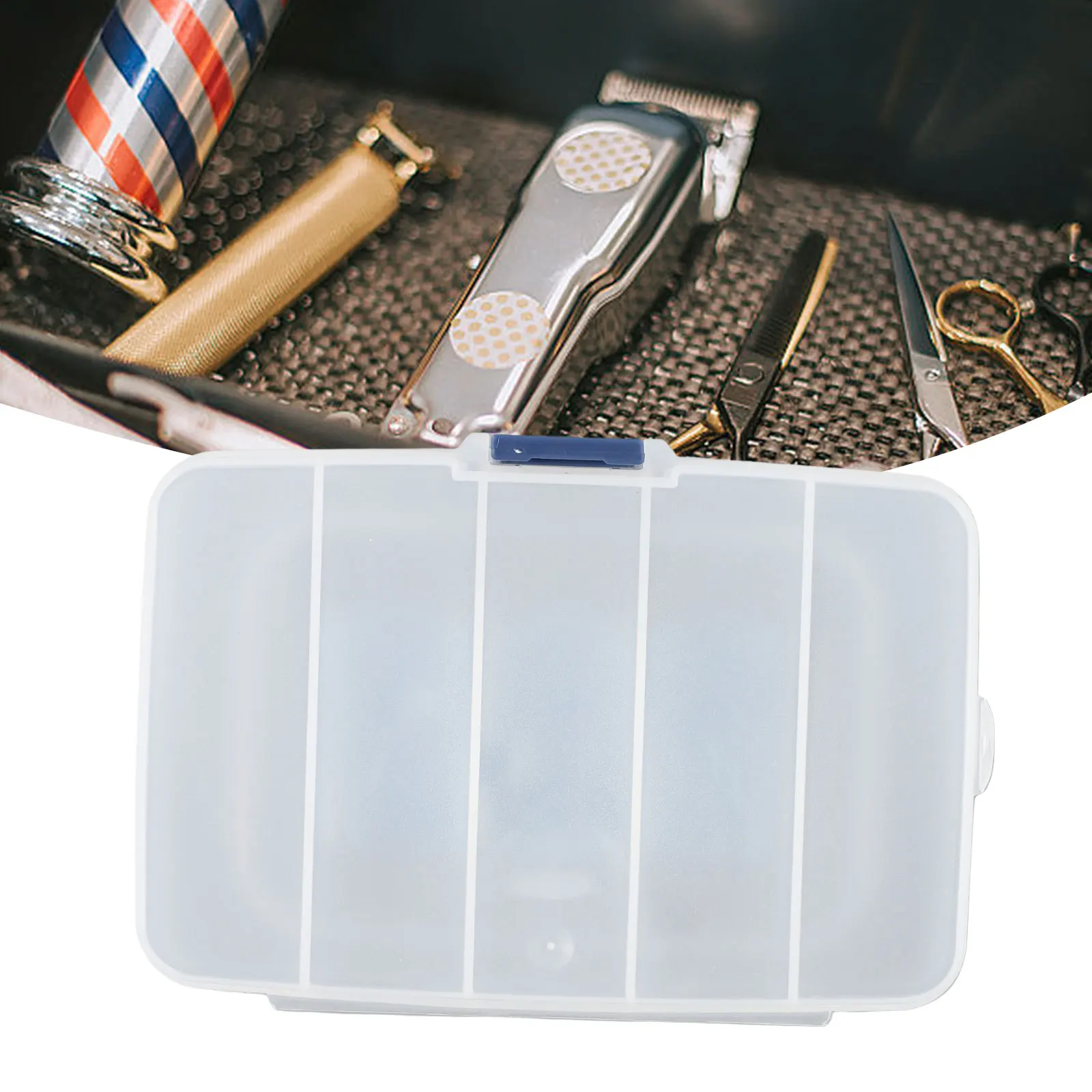 Tool storage box 1PC Plastic 14.3*9*3.5 Cm 5-Grid Transparent