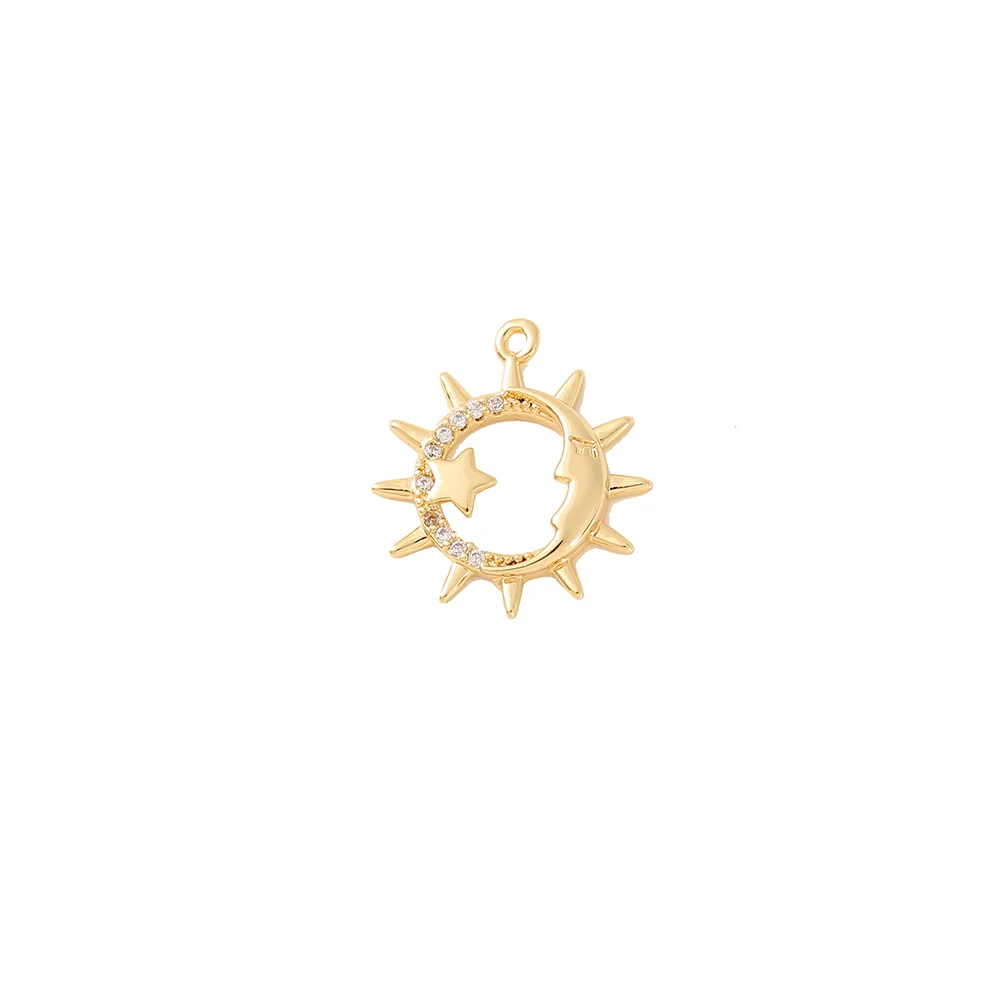 

Factory Wholesale Gold Color Brass And Zircon Star Charms Pendants Necklace And Bracelet Earring Diy Jewelry Accessories Parts
