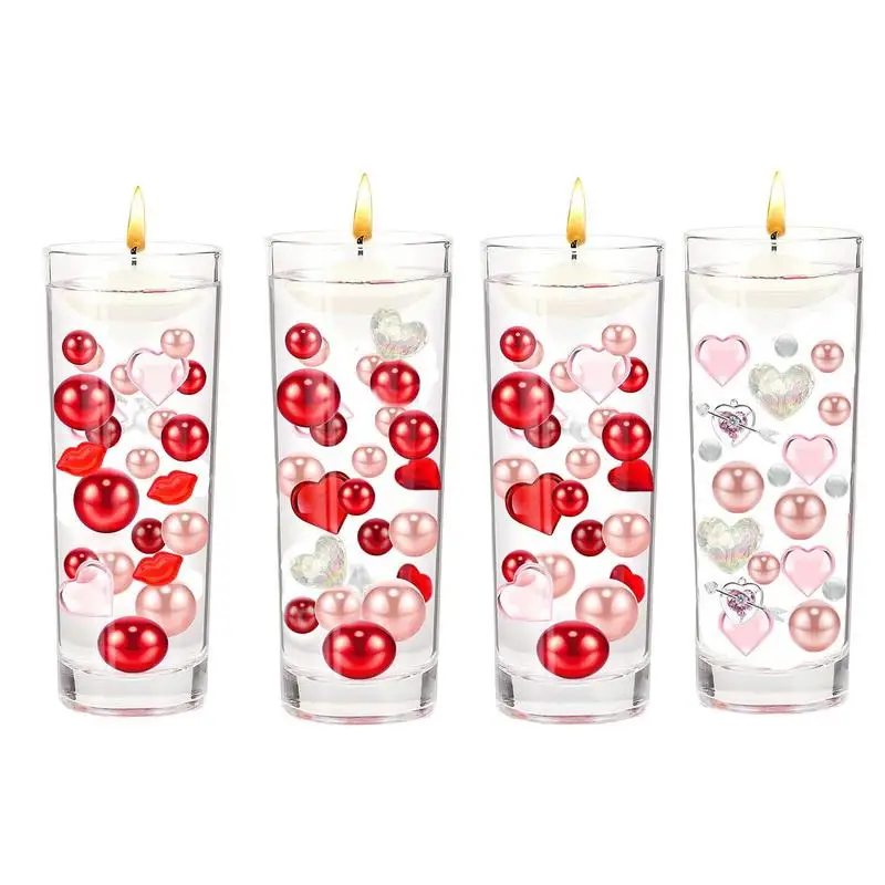 

Christmas Vase Filler Pearl for Vase Candyland Pearls Water Gels Beads Floating Candles Centerpiece for Christmas Party Decor