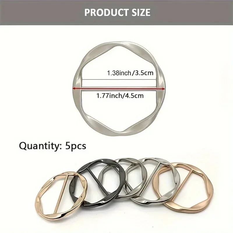 5pcs Metal Round Circle Clip Buckle Shawl