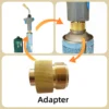 Adaptor Canister Gas Convertor 1"-20 UNF Adapter Lindal Valve Canister to 7/16"-28UNF Propane Tank Welding Torch MAPP Gas Cans 3