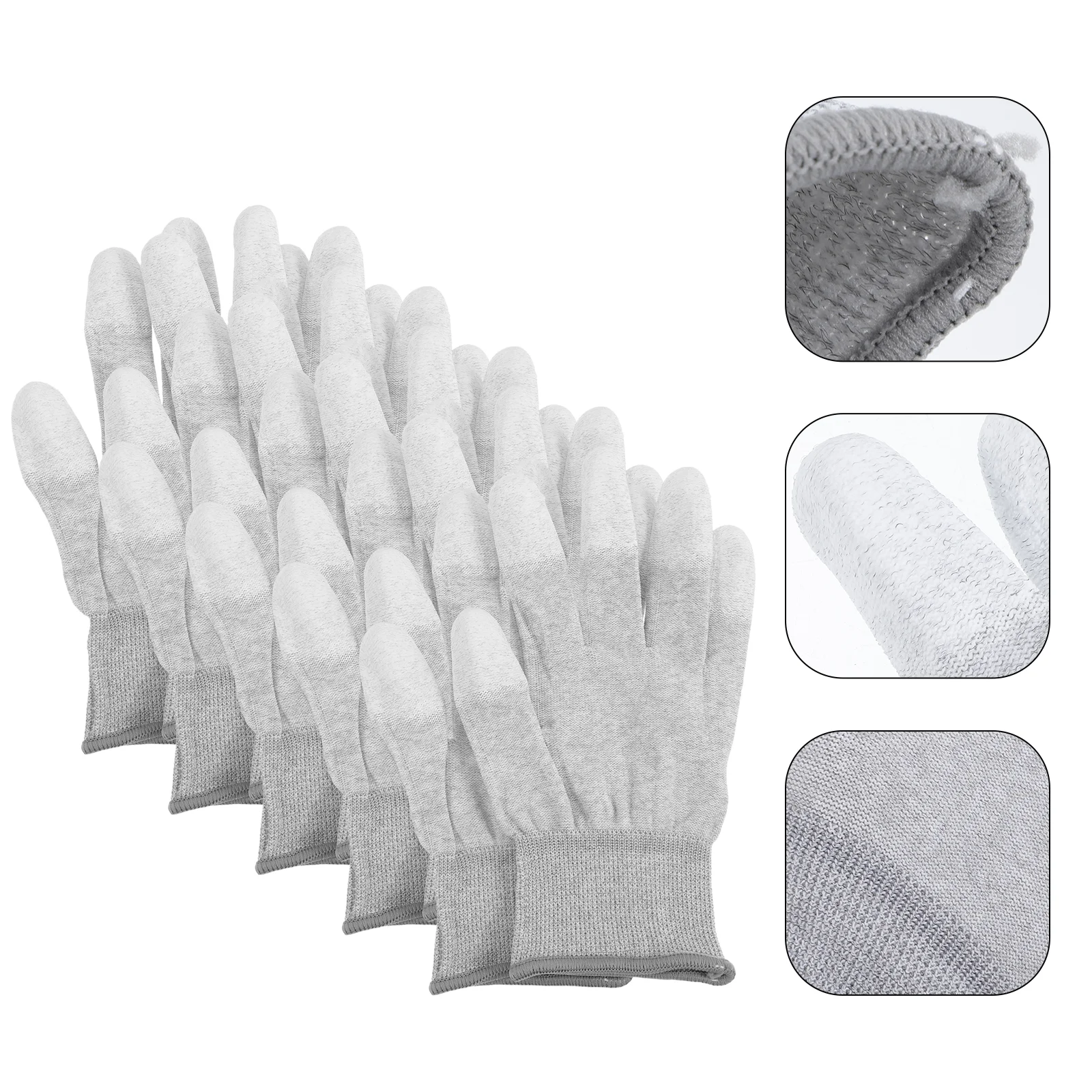 

5 Pairs Anti-static Gloves Safety Working for Industry Mittens Electrical Non-slip Fingertip Workers Precision