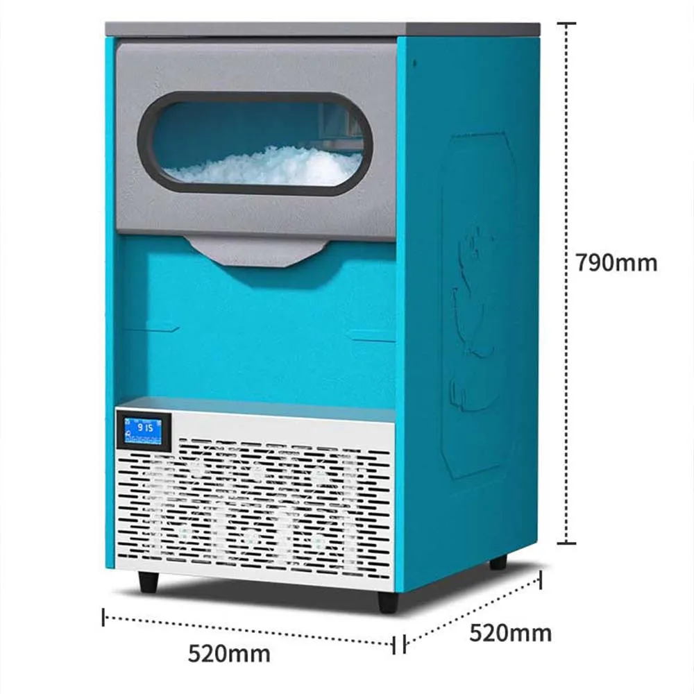 Commercial Ice Maker Machine Small Granular Ice Cubes Maker Intelligent Touch Screen Panel Kostki Lodu
