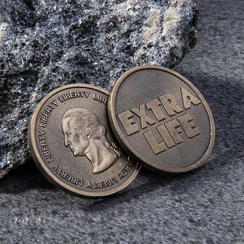 Ready Player One Extra Life Coin Quarter Cosplay Prop Commemorative Coin commemorative coin