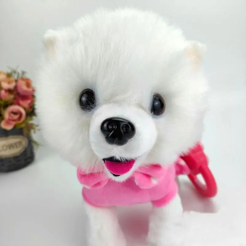 Leash Electric Walking Dog Toy Simulation Singing Puppy Toy Barking Plush Dog Baby Craw Learning Toddler Gift