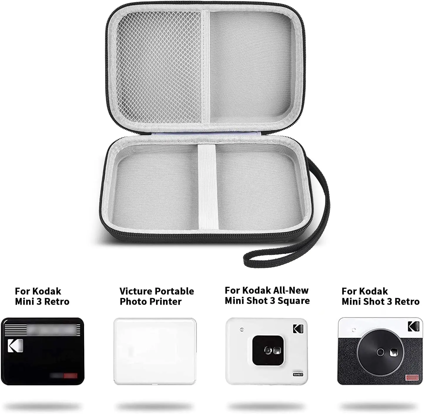 Instant Camera Printer Case Case Compatible with KODAK Mini Shot 3 Retro/All-New Mini Shot 3/3 Retro Square Instant Camera