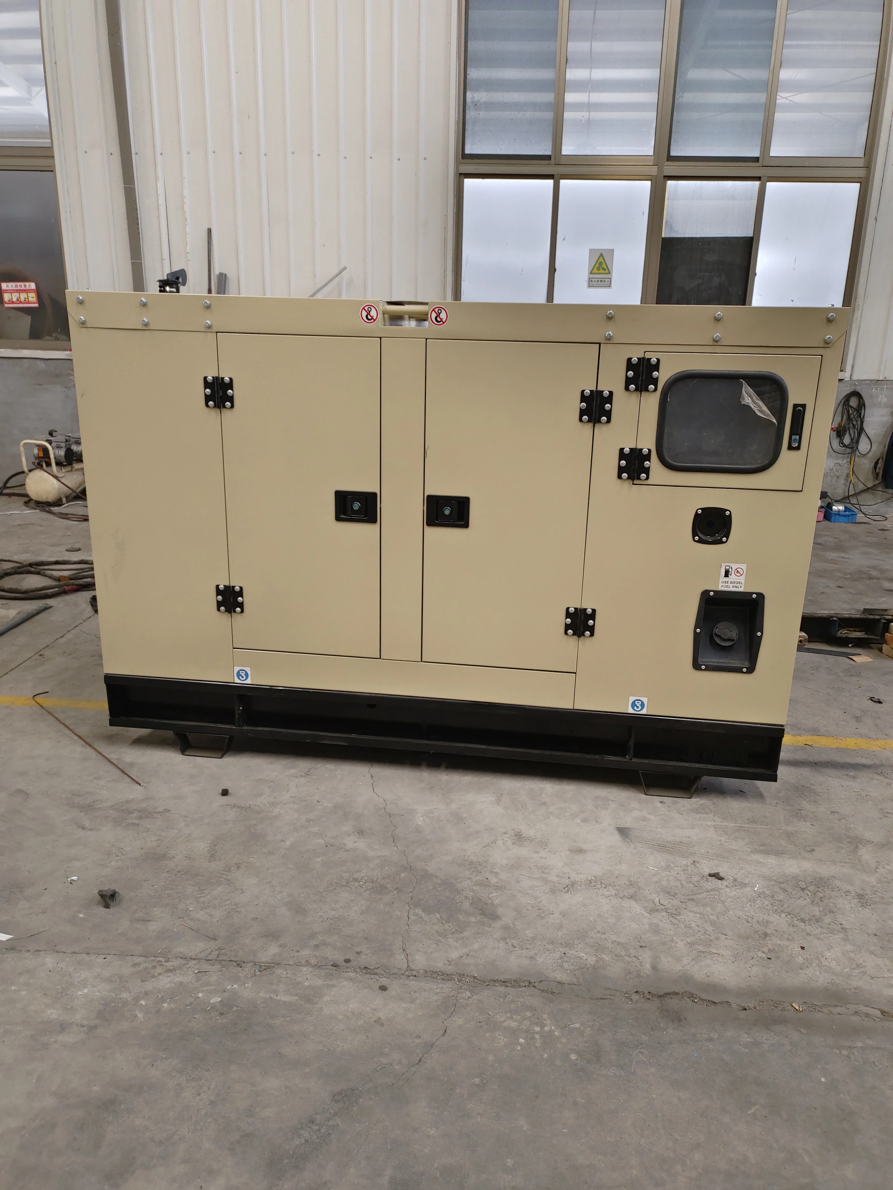 factory price water cooled 30kw 37.5kva silent diesel generator electricity power with brushless alternator and base fuel tank